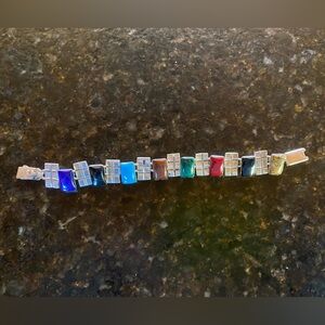 Sterling silver gemstone bracelet